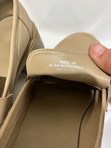 Cushionaire Women's Platform Chunky Penny Loafers Beige sz 10 Grunge Academia - Picture 6 of 10